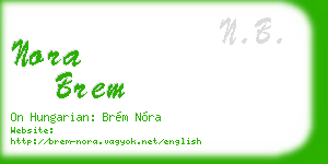 nora brem business card
